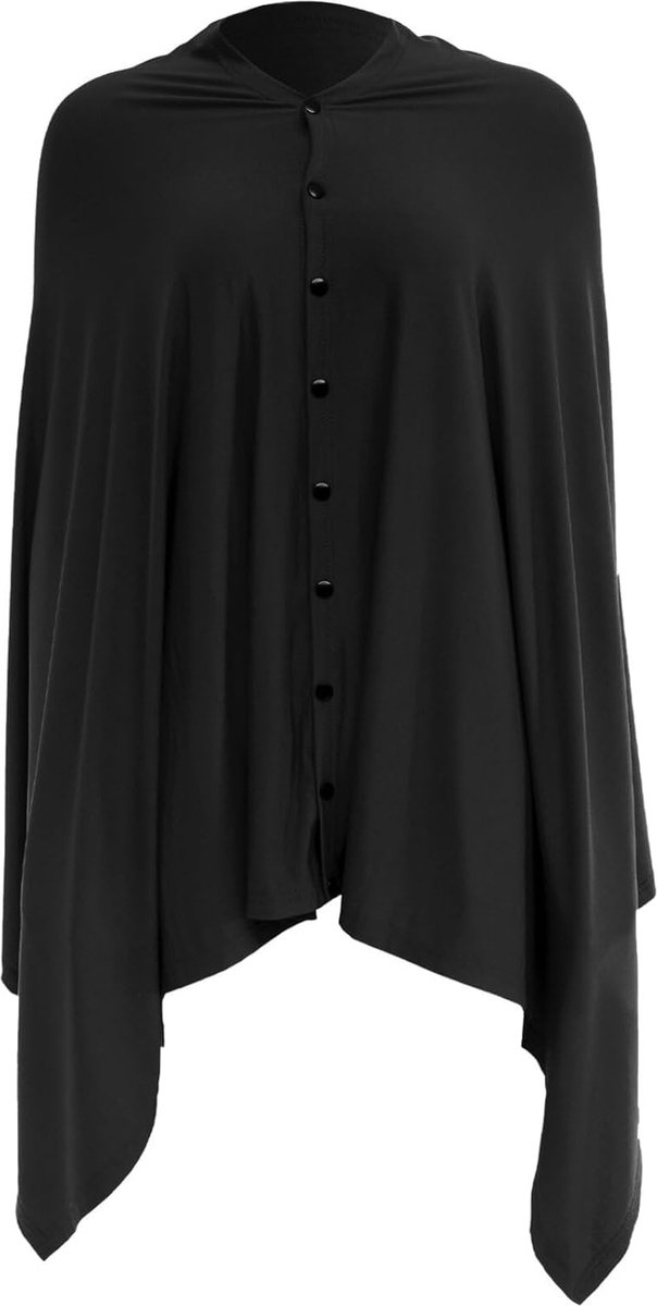 Goedkoopste Borstvoedingsdeken, wikkeldeken, verzorgingshoes, zachte en ademende inkijkbescherming, borstvoedingponcho, sjaal, autostoel, winkelwagendeken, zwart