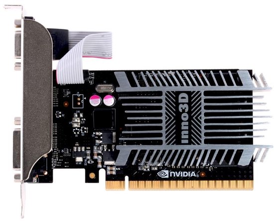 INNO3D NVIDIA GeForce GT 710 LP - Videokaart - 2GB - GDDR3 - PCIe 2.0 - 1x DVI-D - 1x HDMI 1.4 - 1x VGA