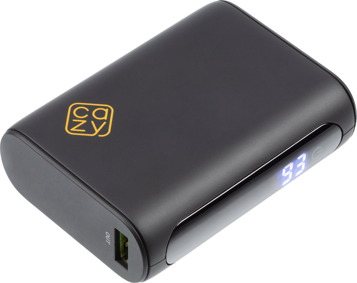 Cazy Mini Powerbank 10000 mAh 22.5W Zwart - afbeelding 3