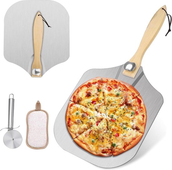 Syfinee Pizza Draaien Peel Pizza Schep Paddle, 7/8/9 Pizza Server Cake Spatel Met Houten Handvat Voor Pizza Steen Oven Grill Brood Taarten Koekjes Cake Bakken Tool Keuken Benodigdheden DIY Syfinee Pizza Draaien Peel Pizza Schep Paddle, 7/8/9 Pizza Server Cake Spatel Met Houten Handvat Voor Pizza Steen Oven Grill Brood Taarten Koekjes Cake Bakken Tool Keuken Benodigdheden DIY