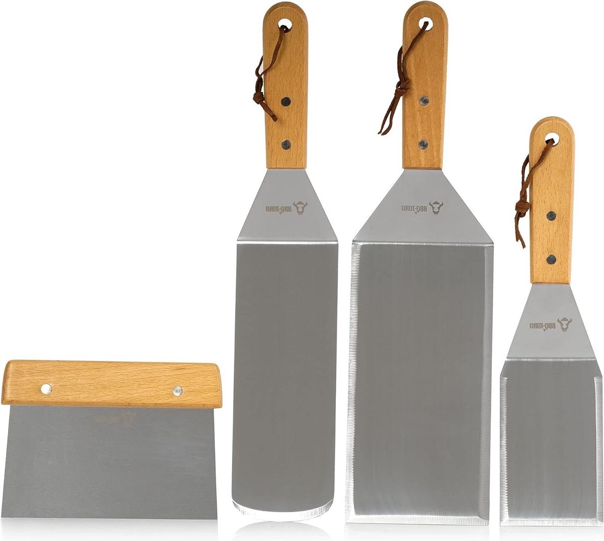 Accessoireset hoekpaletten grillspatel - teppanyaki grillgereedschap
