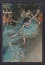 Zwaaiende Danser - Edgar Degas wanddecoratie - Danser portret - Schilderij op canvas Kunst - Landelijke schilderijen - Schilderijen op canvas met baklijst - Wanddecoratie slaapkamer canvas met baklijst 50x70 cm