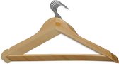 Houten kleerhangers (8 stuks) | 45x22cm | Moderne houten kleerhangers in klassiek design | belastbare hanger voor jassen, overhemden, blouses en broeken | broekhanger van beukenhout | hout