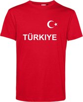 T-shirt kind Türkiye | EK 2024 |Turkije tshirt | Shirt Turkije Vlag | Rood | maat 152