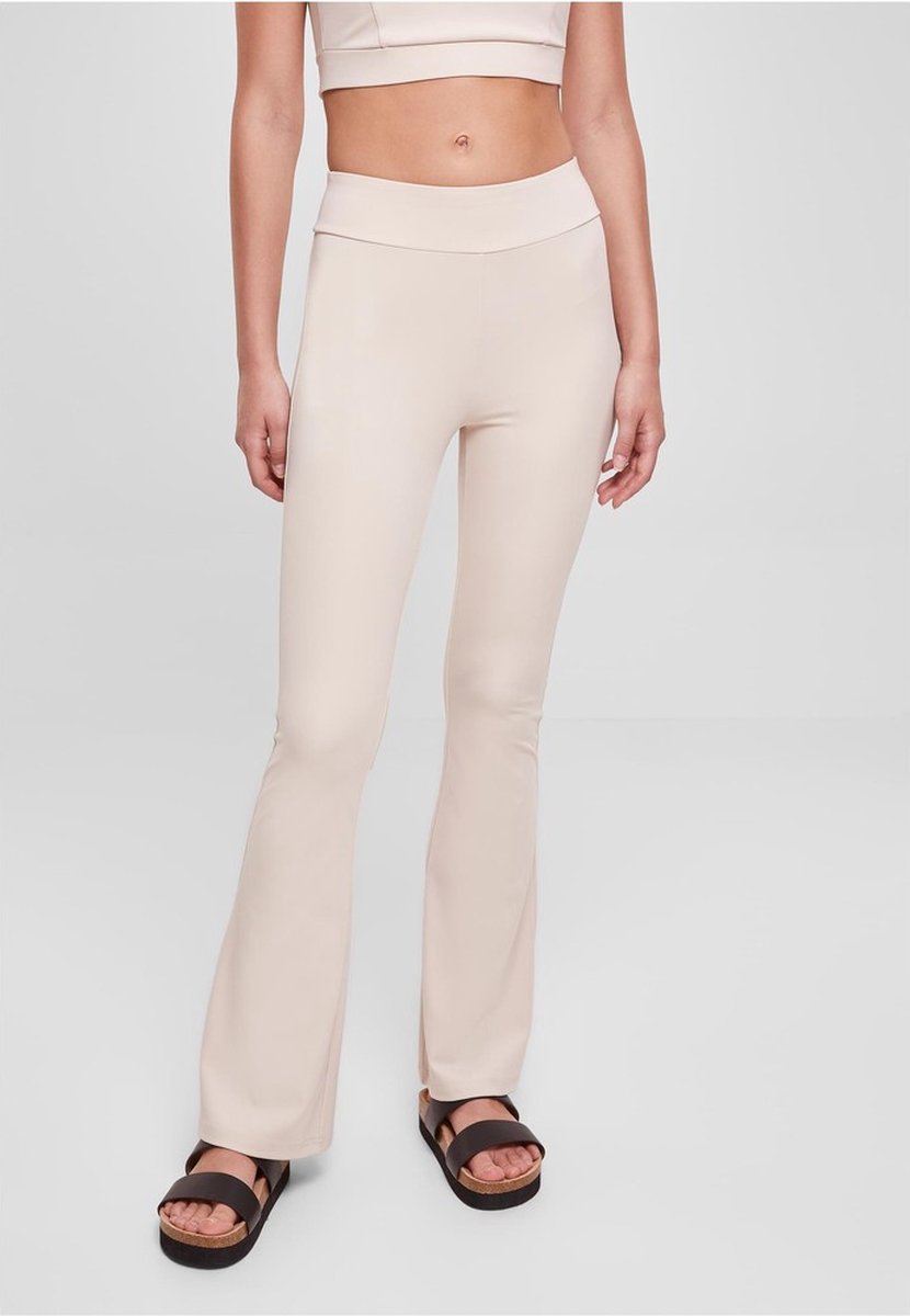 Urban Classics Recycled High Waist Flared Legging 5XL Gebroken Creme