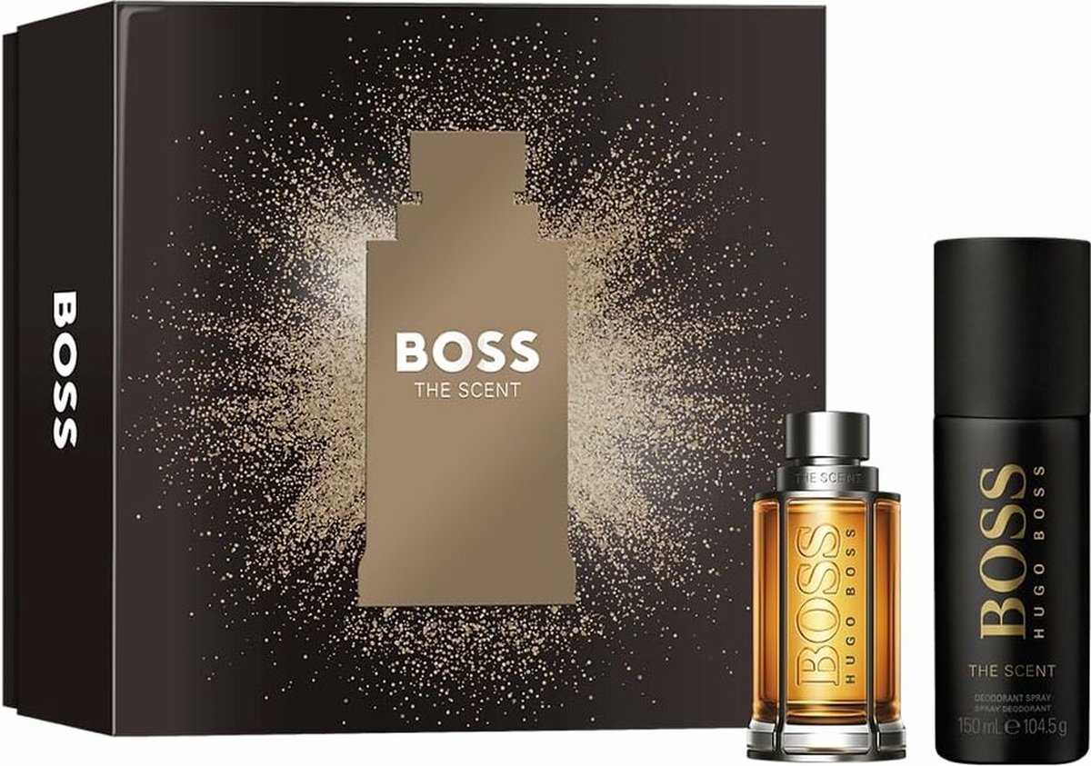 Goedkoopste Hugo Boss The Scent Giftset - 50 ml eau de toilette spray 150 ml deospray - cadeauset voor heren
