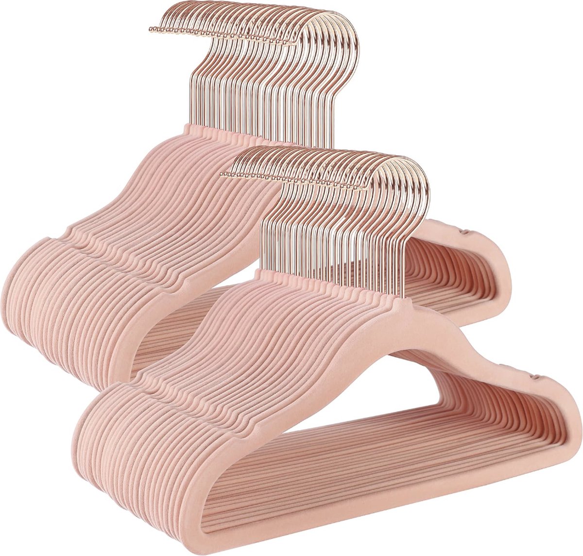 Stellar Kinderkledinghangers - Set van 50 - Roségoude haken - Kledinghangers - Kleding hangers - Kledinghangers kind - Kledinghangers baby