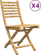 vidaXL - Tuinstoelen - 4 - st - inklapbaar - 43x54x88 - bamboe