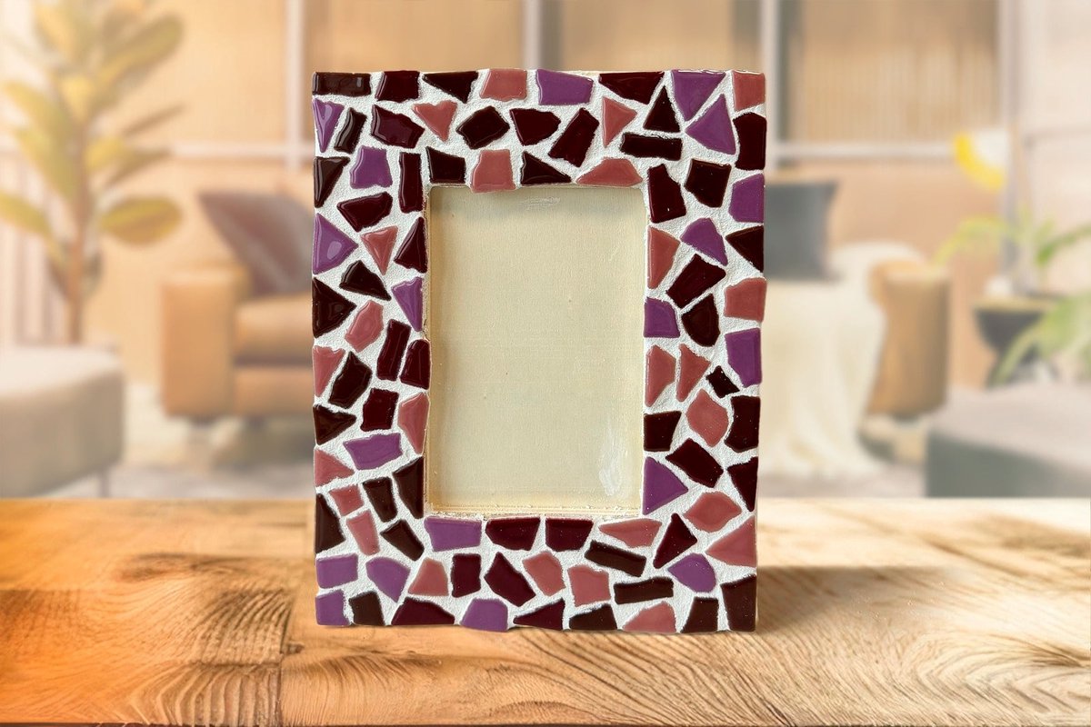 Little Creations DIY Pakket Mozaïek Fotolijst Oud-Roze Mix Hobbypakket Knutselpakket voor volwassenen doe het zelf pakket