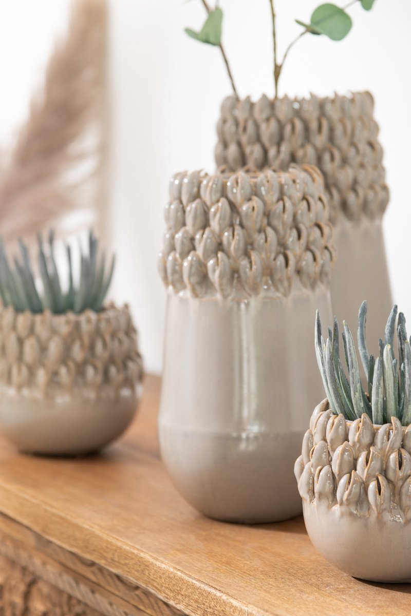 Cachepot Ibiza En Céramique Blanc – Grand Modèle, Design épuré Pour Plantes D’intérieur Ou D’extérieur