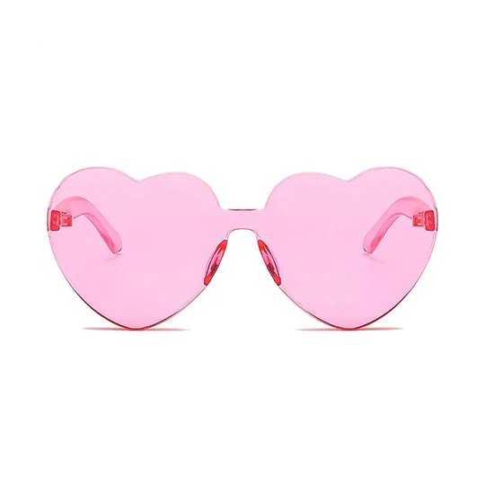 Foto: Hartjes zonnebril festival bril rave bril glasses roze