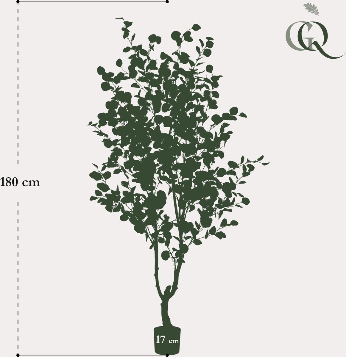 Kunstplant - Eucalyptus - Blauwe Gomboom - 180 cm