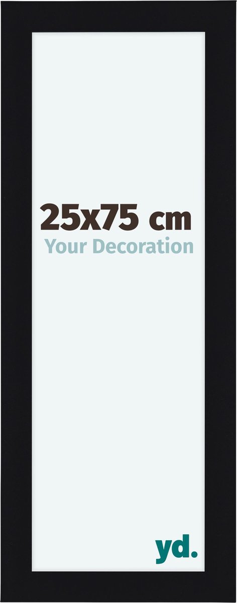yd. Your Decoration - Fotolijst 25x75 cm - MDF - Zwart Hoogglans - Como