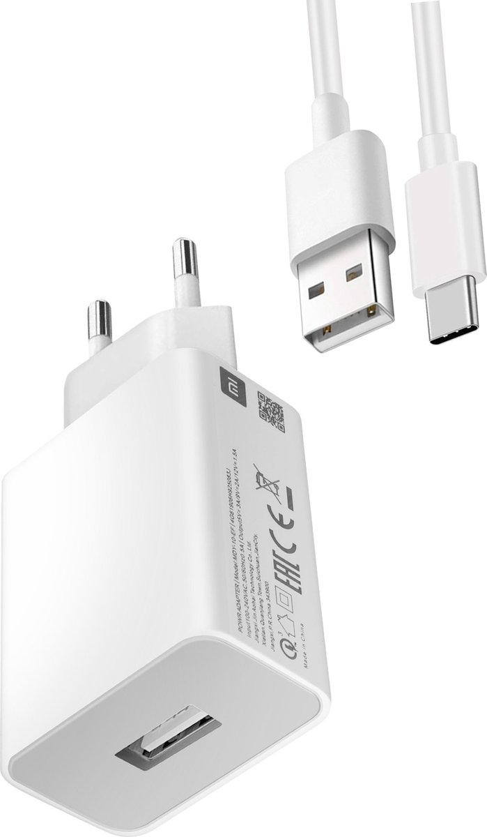 Xiaomi, Wandlader USB 18W met USB-C Kabel MDY-10-EF, Wit
