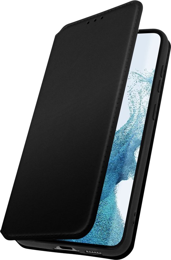 Coque Convient pour Samsung Galaxy S23 Flip Card Holder Video Support Zwart