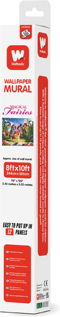 Kinderbehang Magische Feeën - Walltastic - Fotobehang Kinderkamer - Multicolor - Vinyl