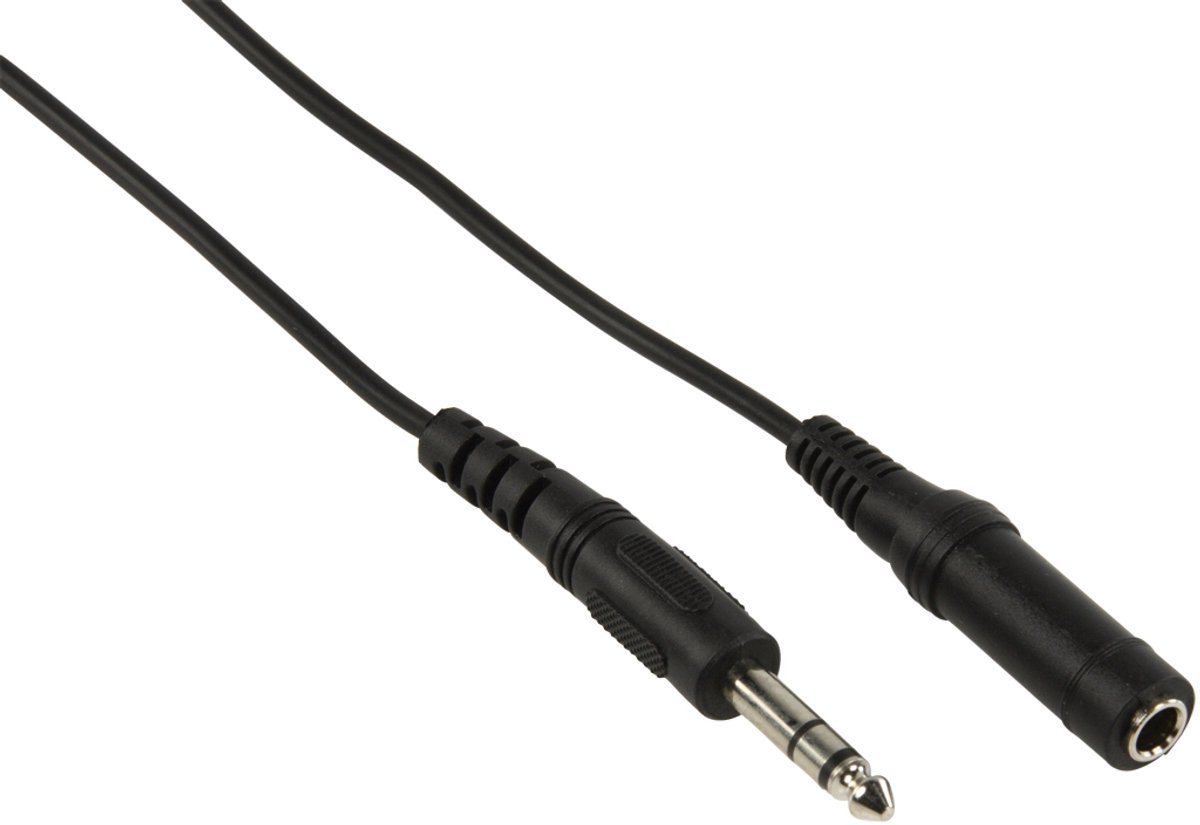 Audio / video kabel 6.35mm stereo jack plug - 6.35mm stereo jack socket 5,00 m