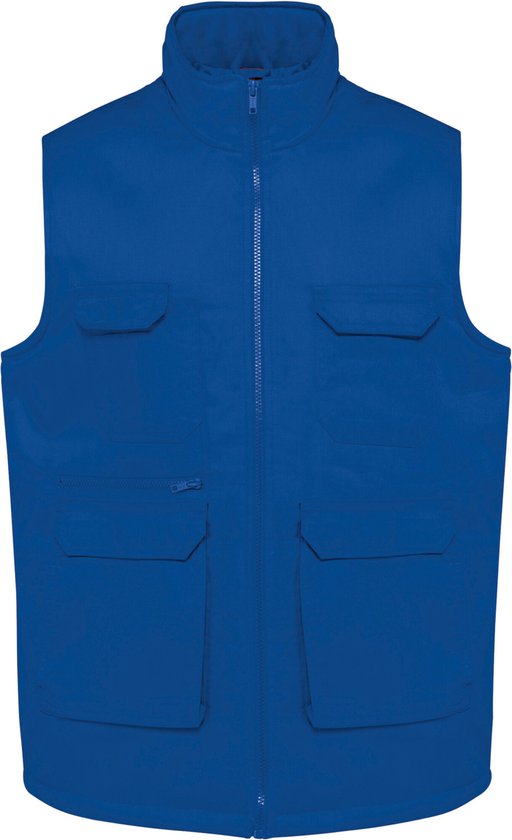 WK. Designed To Work Gewatteerd unisex gilet in polykatoen met veel zakken WK607 - Royal Blue - 5XL