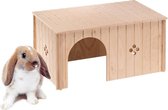 Bol.com Konijnenhuis zonder Maxi Ram Konijn van FSC-hout - ingang voor ventilatieopeningen - 2990 g aanbieding