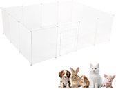 Bol.com Doe-het-zelf Kleine Dierenbox 145 x 110 x 45 cm - Huisdieromheining C&C Kooi - Grote Kunststof Tuinhek voor Hamsters Kon... aanbieding