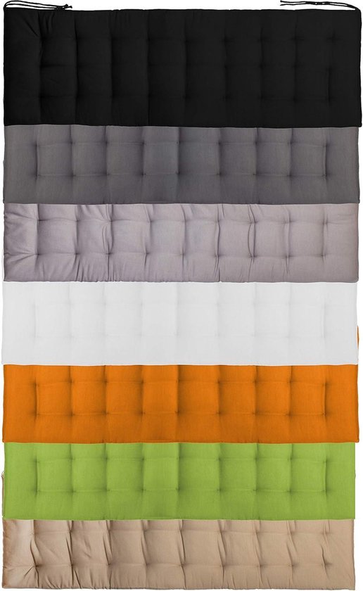 Bankkussen - Binnen en Buiten - 27 knopen - Oranje - 120 x 40 x 4 cm