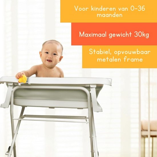 Hylat Baby Set: Babybadje met standaard & stop, babybad inzet