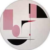 Plaque murale art abstrait - Cercles muraux minimalistes - Tableau rond Salon - Décoration salon industriel - Tableau rond - Décoration murale chambre cercle mural aluminium 70x70 cm