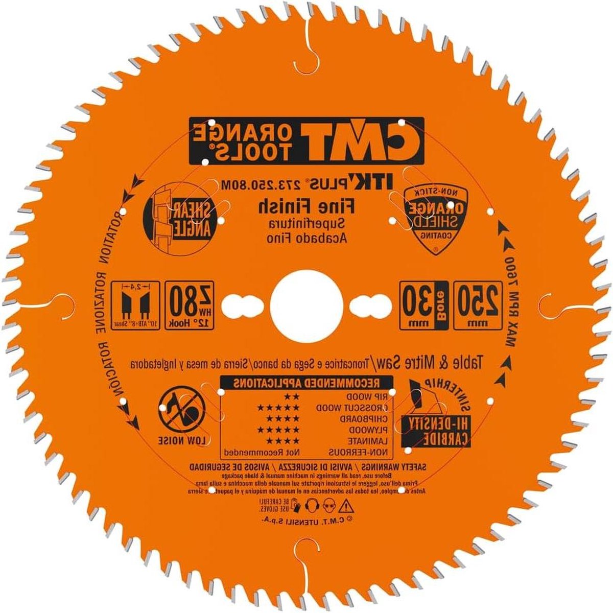 Cirkelzaagblad voor precisiezaag - Oranje - 273.250.80 mm