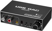 DAC Digitaal-naar-Analoog Converter - USB/Coaxiaal/SPDIF naar Analoog (3.5mm/RCA L/R) - 192KHZ - Zwart