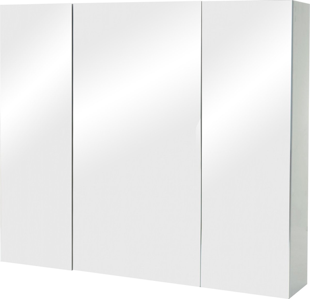 Spiegelkast MCW-B19b, badkamermeubel wandmeubel, 6 planken hoogglans MVG-gecertificeerd 70