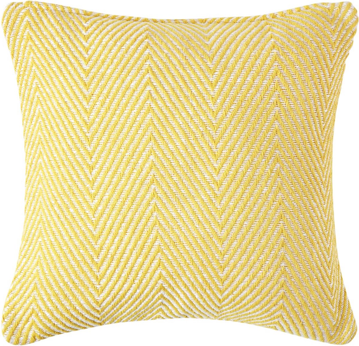 Homescapes Halden geel katoenen Chevron kussenhoes 60 x 60 cm