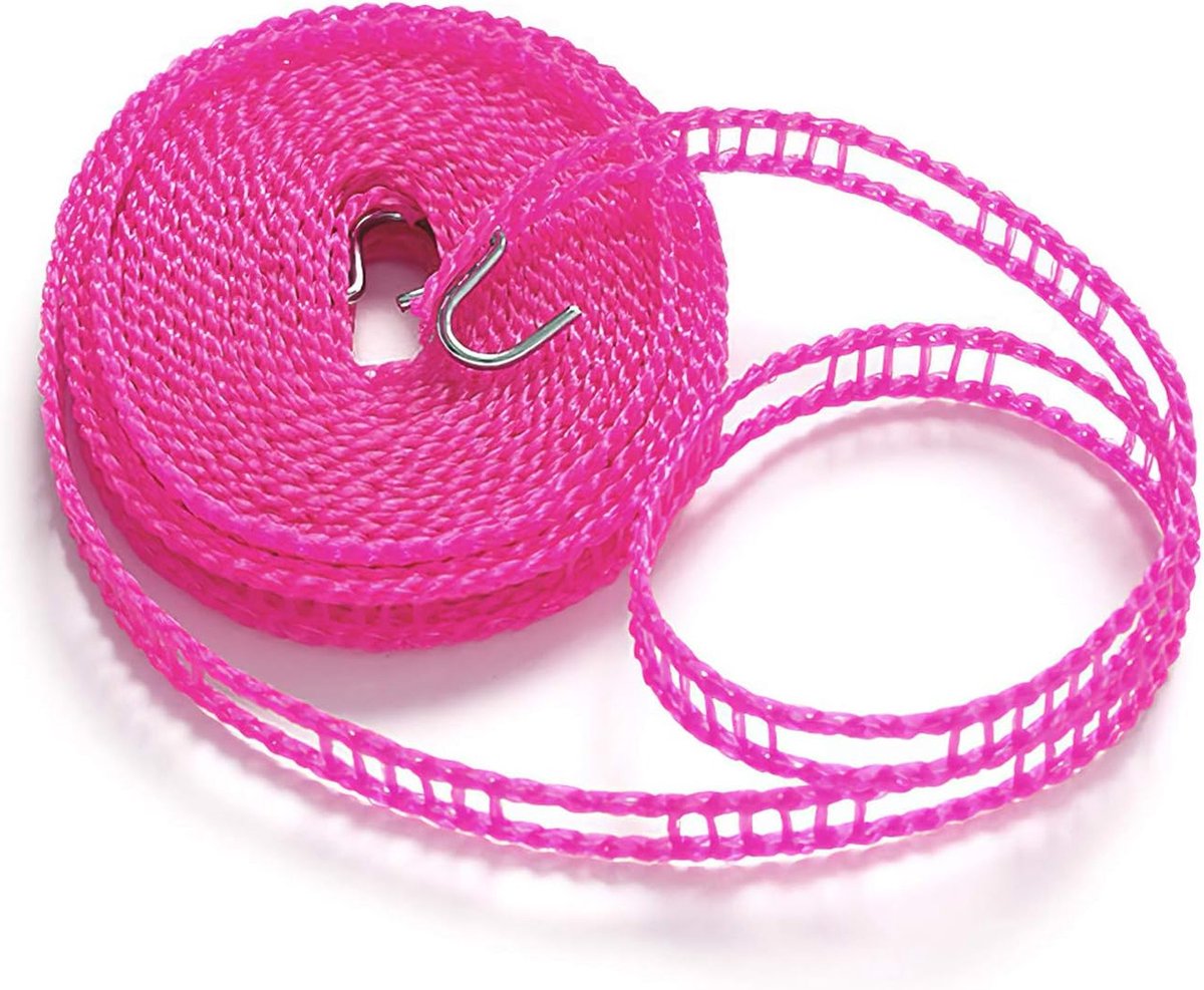 Goedkoopste 5m/16.4ft Buiten Winddichte Waslijn - Draagbare Kledinglijn voor Droogbehoeften tijdens Kamperen, Reizen en Thuisgebruik