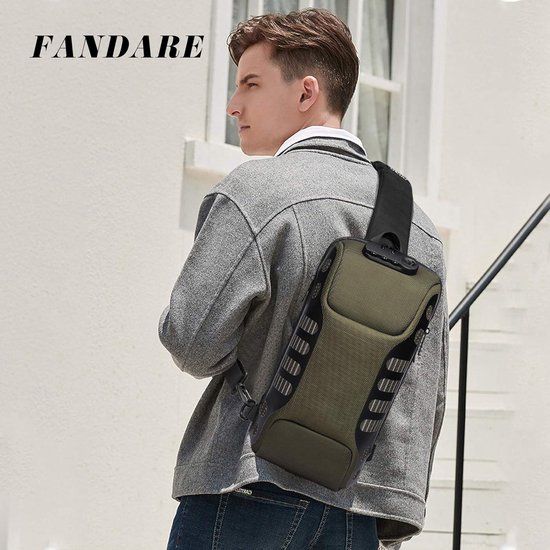 YIN Sac De Poitrine Pour Homme Sac À Bandoulière En Tissu Oxford Sac