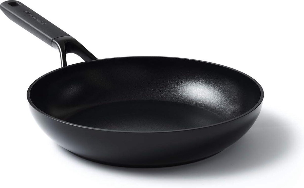 3-Tier Non-Stick German Frying Pan - Induction Dishwasher Safe - 20 cm Black