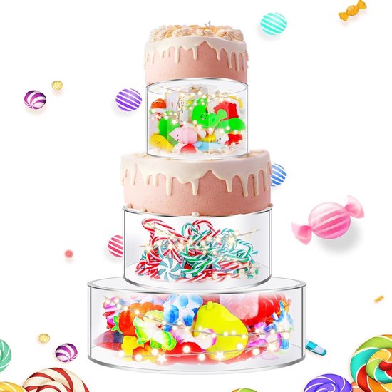 5-laags grote acryl cupcake standaard met 20 taart plugin, helder glas dessert standaard, acryl display stands cupcake toren gebak toren voor bruiloft, verjaardag, bar feesten (vierkant