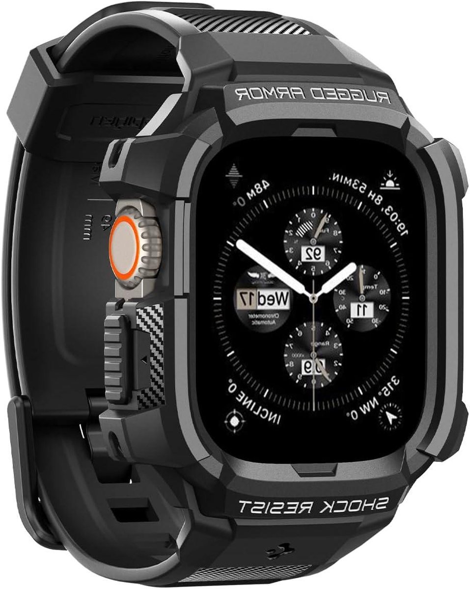 Rugged Armor Pro Hoes met armband compatibel met Apple Watch Ultra 2 (2023) - Ultra (2022) 49 mm