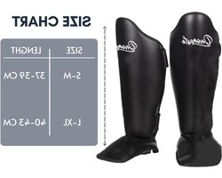Scheenbeschermers gewatteerde boksen ShinGuard vechtsport karate workout MMA Kick Boxing Muay Thai Krav Maga - leer