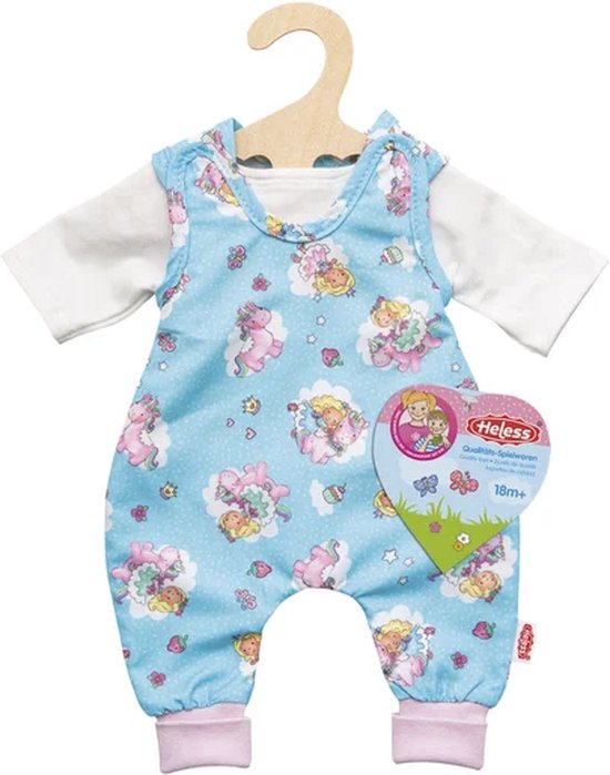 Heless Poppenromper En T-shirt 28-35 Cm Katoen Blauw — afbeelding 5