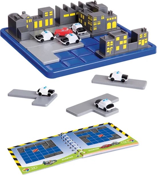 SmartGames - RoadBlock - breinbreker met 80 opdrachten vanaf 7 jaar - auto's