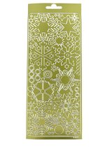Feuille d'autocollants dorés 0436 Étoiles de Noël