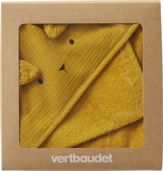 Vertbaudet Cape de bain + gant en gaze de coton bio*,