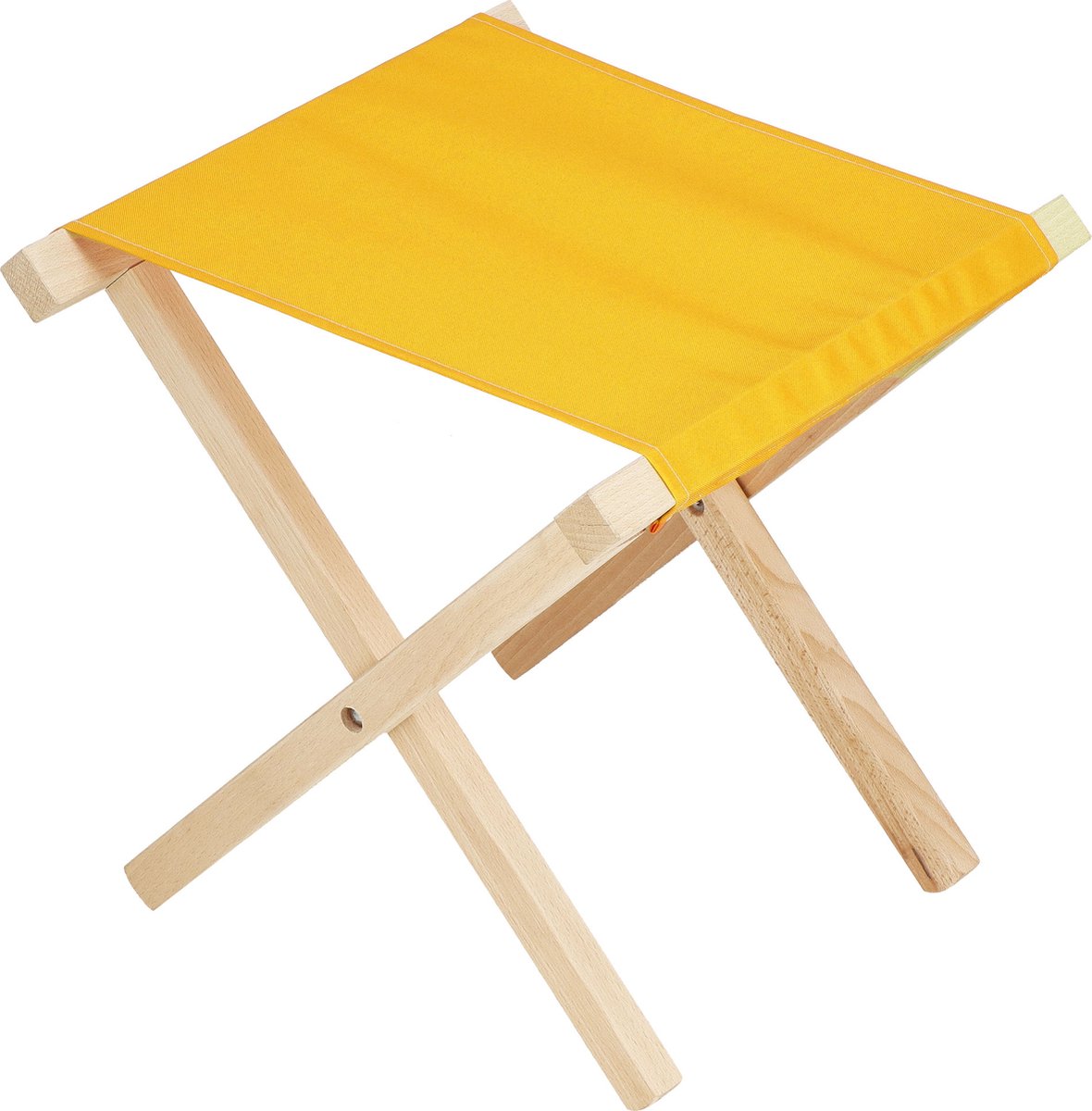Springos Campingkruk - Kampeerkruk - Viskruk - Voetensteun - Opvouwbaar - Geel