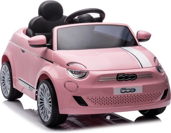 Eco Toys Rose Electrique Fiat 500 Voiture Enfant 705