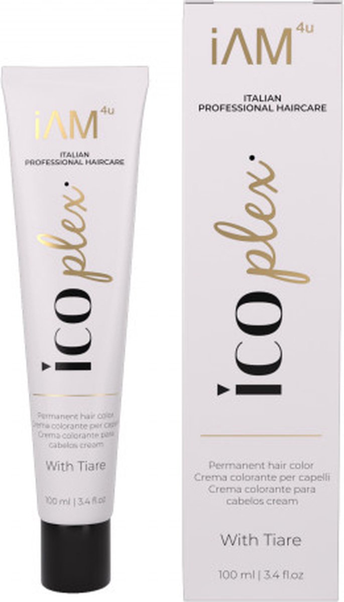 Permanente crème haarverf iAM4u iCOplex 8.4 Licht Koperblond - 100 ml