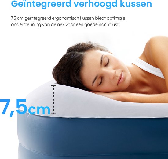 Active Era Premium luchtbed voor 2 personen, luchtbed met elektrische pomp en geïntegreerd kussen, voor buiten en camping, 203 x 152 x 48 cm Active Era Premium luchtbed voor 2 personen, luchtbed met elektrische pomp en geïntegreerd kussen, voor buiten en camping, 203 x 152 x 48 cm