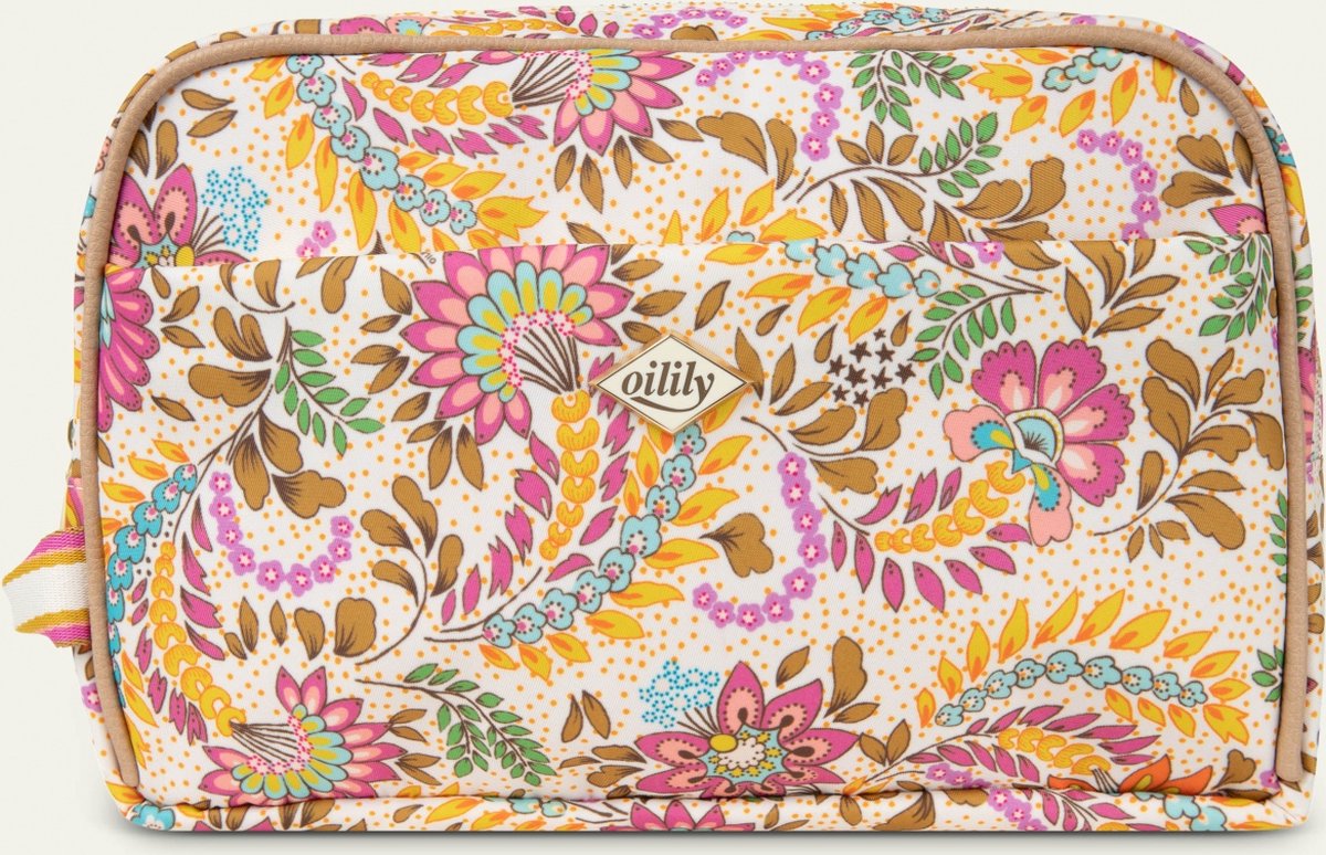 Pochette à Ustensiles/cosmétiques Oilily Poppy - Tissu Bambou Coloré Fleuri - Neuf Avec étiquettes