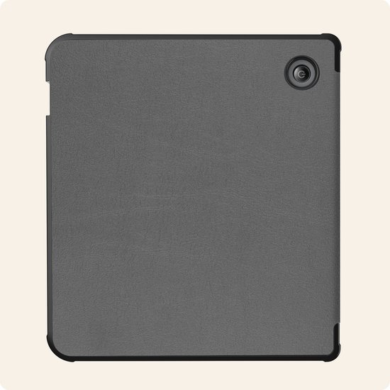 Hoesje Geschikt voor Kobo Libra Colour Hoes Book Case - Hoes Geschikt voor Kobo Libra Colour Hoesje Book Cover Met Screenprotector - Grijs van Hoesje  — afbeelding 5
