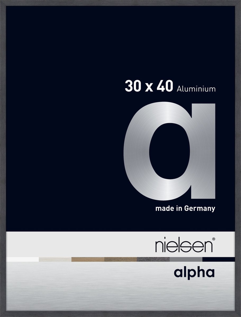 Nielsen Alpha Aluminium Wissellijst Grey 30x40cm Grijs