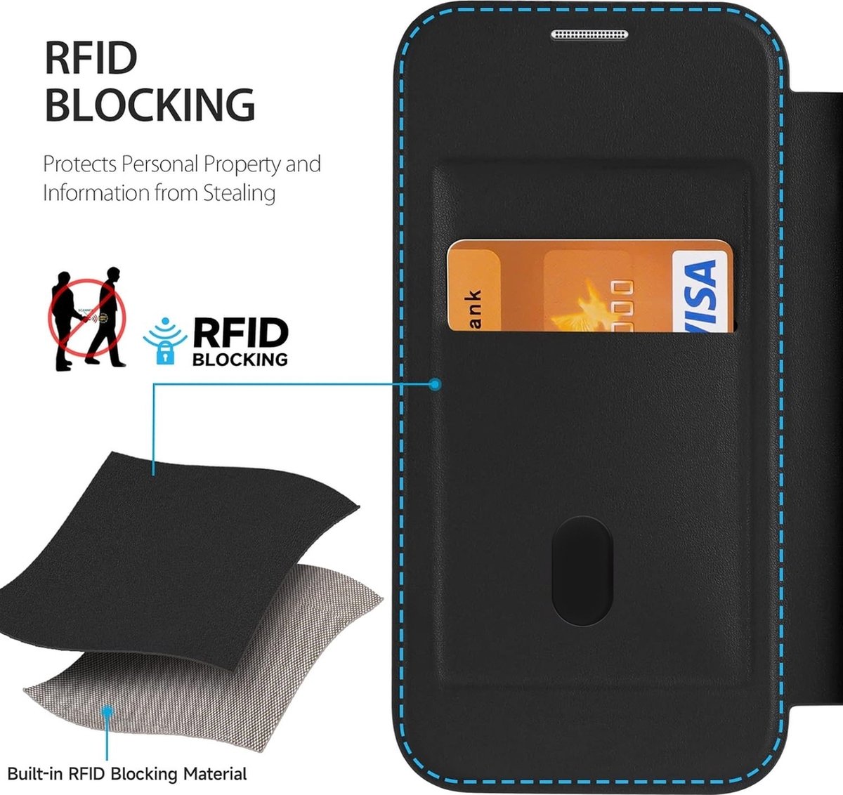 Mobigear Telefoonhoesje geschikt voor Apple iPhone 15 Pro Max Hoesje Hardcase | Mobigear Smart Fit Bookcase - Paars