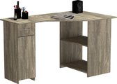 VCM Holz Eckschreibtisch Winkeltisch Schreibtisch Computertisch Schublade Linzia XL